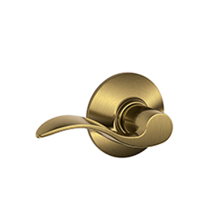 F10 Passage Accent Lever 609 Antique Brass - Box Pack