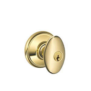 F51A Entry Siena Knob 605 Bright Brass - Box Pack