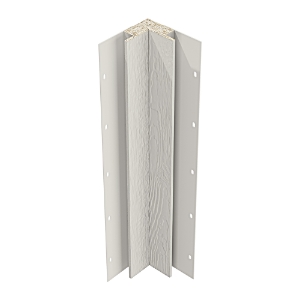 Diamond Kote® 5/4 in. x 3 in. x 10 ft. Rabbeted Woodgrain Inside Corner w/Nail Fin Light Gray