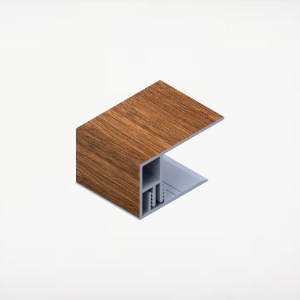 2pc 2 in. Alum/Alum Board & Batten J-Trim 12 ft. Harvest Walnut 4/pk ChamCl