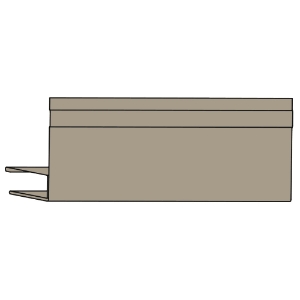 3/8 in. x 12 ft. Aluminum F-Channel Clay 807