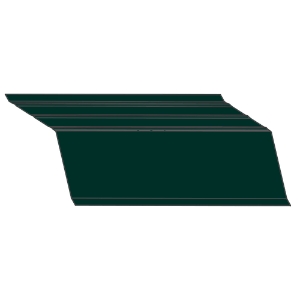 2 in. x 10 ft. Aluminum Gutter Apron Forest Green 522