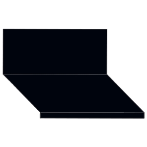 4 in. x 5 in. x 10 ft. Steel Dormer Flashing Black 518