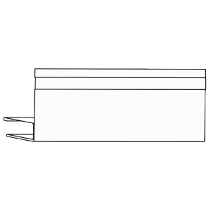 3/8 in. x 12 ft. Aluminum F-Channel White 280