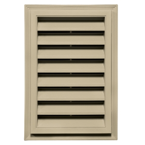 12 in. x 18 in. Rectangle Louver Gable Vent #233 CT Buckskin