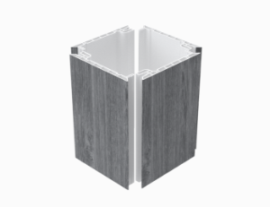 ChamClad Quick Click Column & Beam Wrap 8 in. x 20 ft. Barnboard Grey