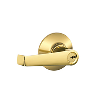 F51A Entry Elan Lever 505 Bright Brass - Box Pack