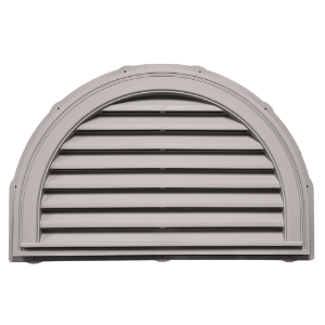 34 in. x 22 in. Half Round Louver Gable Vent #016 CT Sterling Gray