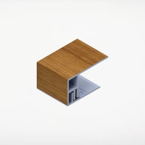 2pc 2 in. Alum/Alum Board & Batten J-Trim 12 ft. Sandalwood 4/pk ChamClad