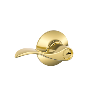 F51A Entry Accent Lever 605 Bright Brass - Box Pack