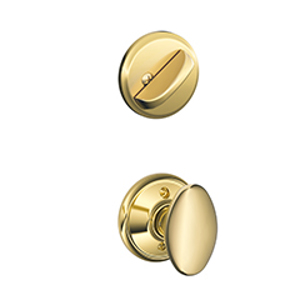 F59 Handleset Interior Siena Knob 605 Bright Brass - Box Pack