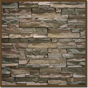 Mortared Castaway Stacked Stone Display Board