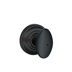 F40 Privacy Siena Knob w/Andover trim 716 Aged Bronze - Box Pack