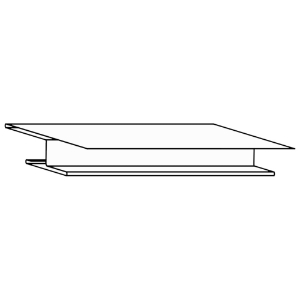 3/8 in. x 10 ft. Aluminum Miter Divider White 280