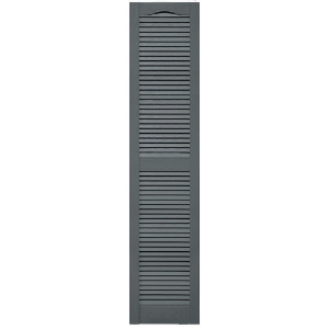 14-1/2 in. x 67 in. Open Louver Shutter Cathedral Top  Storm Cloud 419