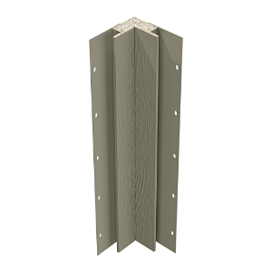 Diamond Kote® 5/4 in. x 3 in. x 10 ft. Rabbeted Woodgrain Inside Corner w/Nail Fin Terra Bronze