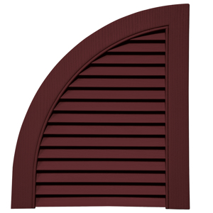 14-1/2 in. Quarter Round Open Louver Arch Top Wineberry