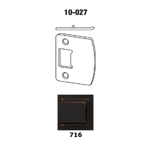 Schlage 10-027 Round Corner Full Lip Strike Plate - 716