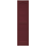 12 in. x 48 in. Open Louver Shutter Wineberry #078