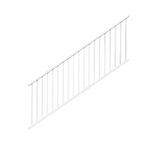 36 in x 8 ft. Stair Aluminum Contemporary Rail, Textured White