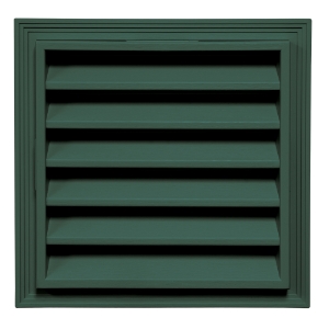 12 in. x 12 in. Square Louver Gable Vent #028 Forest Green