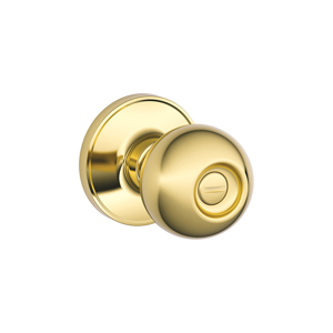 J40V Privacy Corona Knob 605 Bright Brass