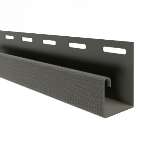 5/8" Matte J Channel Weathered Gray 12 ft. 6 in.