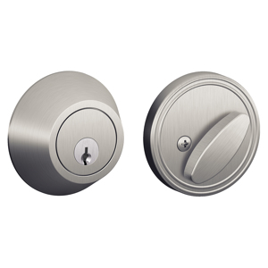 JD60 Single Cylinder Deadbolt 630 Satin Stainless Steel