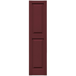 12 in. x 51 in. Raised Panel Shutter Wineberry #078
