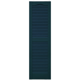 14-1/2 in. x 52 in. Open Louver Shutter Cathedral Top Midnight Blue #166
