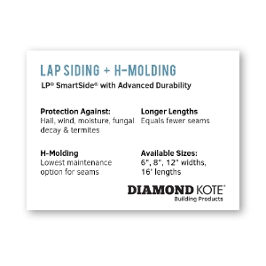 Diamond Kote®  ID Signage 4x3 - Lap  H-Molding