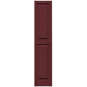 12 in. x 59 in. Raised Panel Shutter Wineberry #078