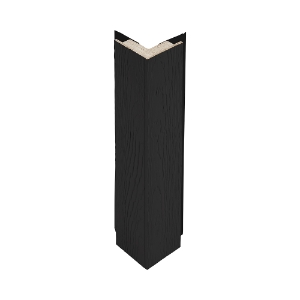 Diamond Kote® 5/4 in. x 4 in. x 10 ft. Rabbeted Woodgrain Outside Corner w/Nail Fin Onyx - 1 per pack