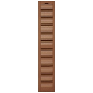 14-1/2 in. x 80 in. Open Louver Shutter Cathedral Top  Treated Cedar 471