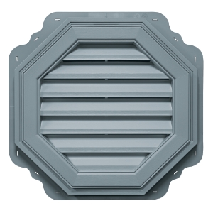 22 in. Octagon Louver Gable Vent #183 Wedgewood Blue