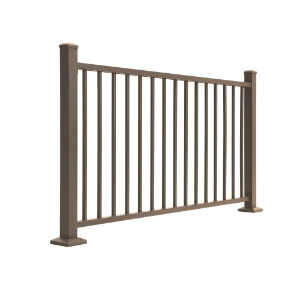 36 in x 6 ft. Level Aluminum Contemporary Rail, Textured Bronze