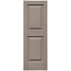 12 in. x 35 in. Raised Panel Shutter Clay #008