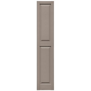 12 in. x 63 in. Raised Panel Shutter Clay #008