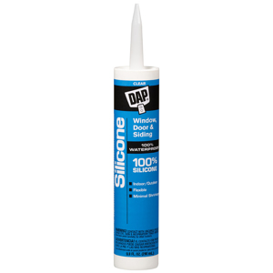 DAP 100% Silicone Rubber Window, Door & Siding Sealant 9.8 fl. oz. - Clear