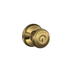 A53PD Entry Georgian Commercial Knob 609 Antique Brass - Box Pack