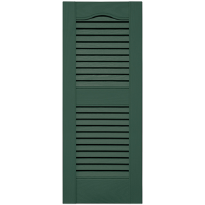 12 in. x 31 in. Open Louver Shutter Forest Green #028