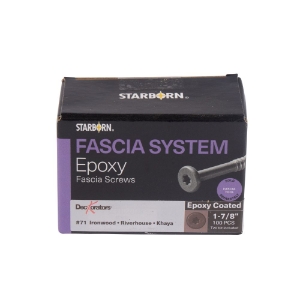 10x1-7/8 EC Fascia Screws-Choc#71 (Sandbar,Ironwood,Khaya) 100 Pk
