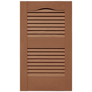 14-1/2 in. x 25 in. Open Louver Shutter Cathedral Top  Treated Cedar 471