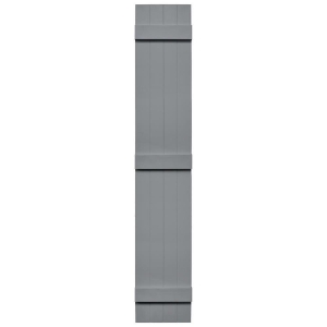 14 in. x 80 in. Board  Batten 4-Board Shutter  Platinum 945