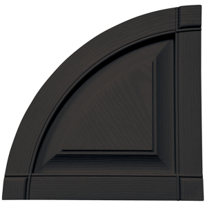 14-3/4 in. Quarter Round Raised Panel Arch Top Musket Brown
