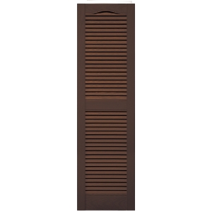 12 in. x 39 in. Open Louver Shutter Federal Brown #009