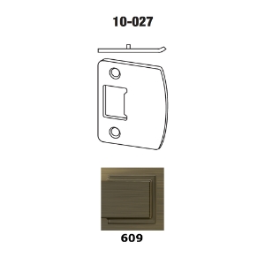 Schlage 10-027 Round Corner Full Lip Strike Plate - 609