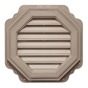 22 in. Octagon Louver Gable Vent #096 Heather