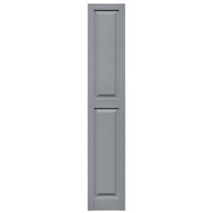 12 in. x 67 in. Raised Panel Shutter Platinum 945