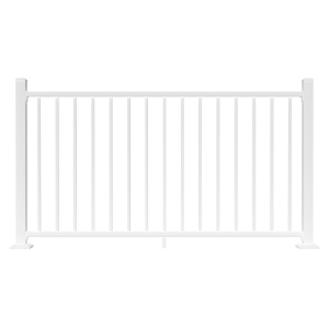 42 in x 6 ft. Level Aluminum Contemporary Rail, Textured White